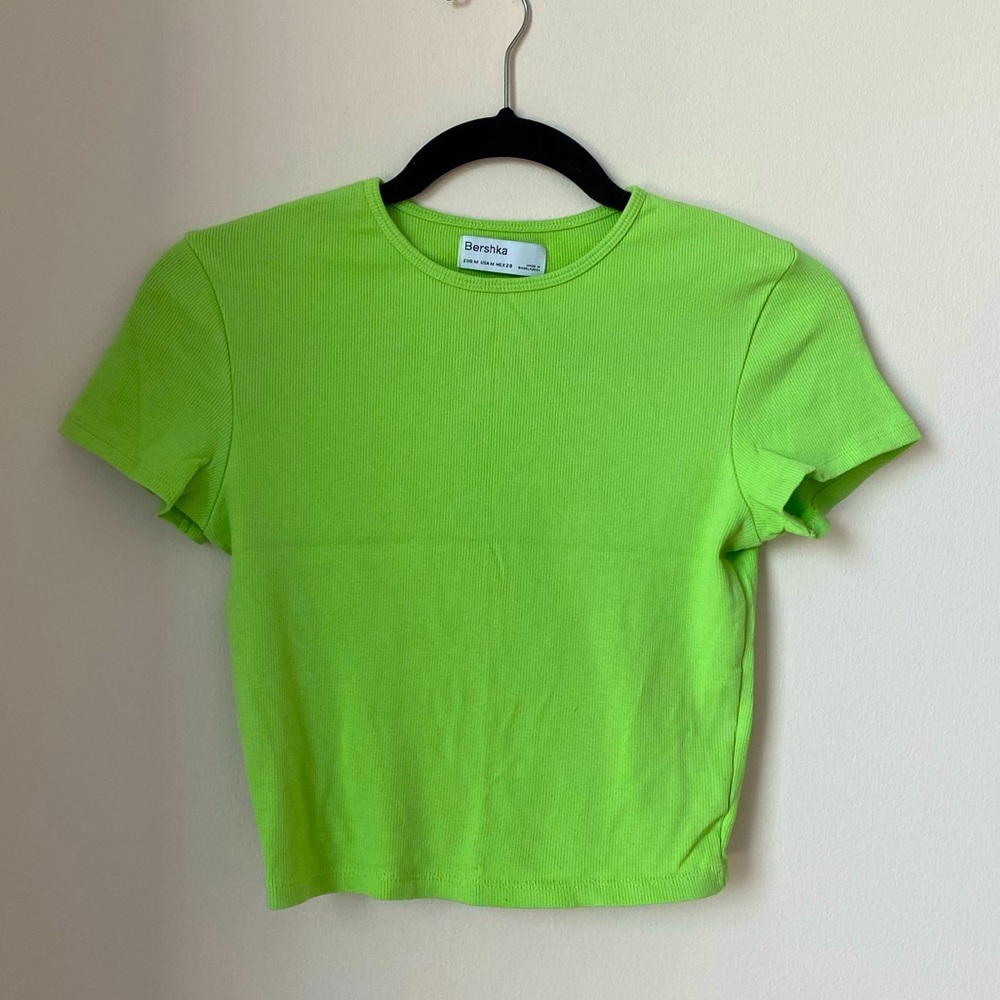 Bright Green Cropped T-Shirt